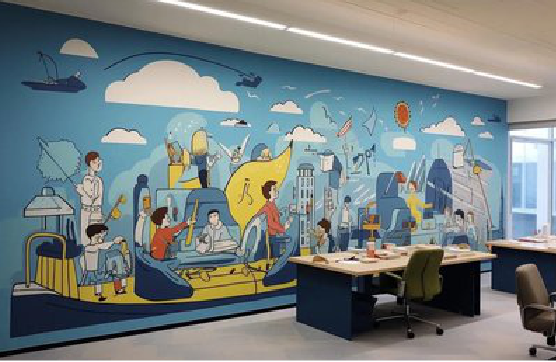 娄底办公室墙绘的特点。